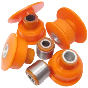 Поліуретановий комплект сайлентблоків переднього підрамника Mitsubishi Eclipse 1995-1999 MR244103, J45017AYMT, MAB-4EA3, 0401-4EA3, PSE10249, 87-72050-SX, YF23005; MB949518; MB303626, J45017CYMT, 0401-3EA3, M2512FB, MAB-3EA3, PSE11159, MB871921, J45017BYMT, PSE10248, MAB-013; MB870742, MAB-5EA3, YF23027; MB871921, J45017BYMT, PSE10248, MAB-013; MAB-5EA3; MB 870742; MAB5EA3; MB870742;