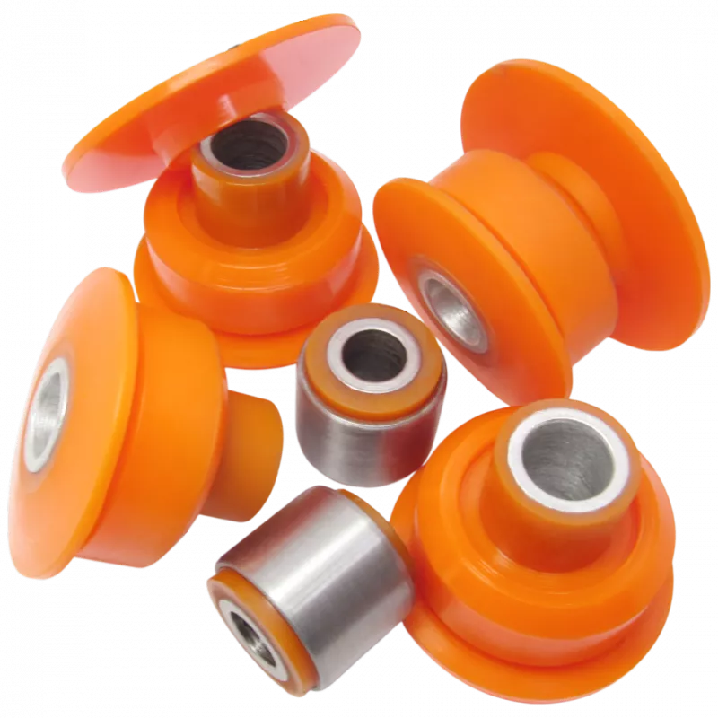 Поліуретановий комплект сайлентблоків переднього підрамника Mitsubishi Eclipse 1995-1999 MR244103, J45017AYMT, MAB-4EA3, 0401-4EA3, PSE10249, 87-72050-SX, YF23005; MB949518; MB303626, J45017CYMT, 0401-3EA3, M2512FB, MAB-3EA3, PSE11159, MB871921, J45017BYMT, PSE10248, MAB-013; MB870742, MAB-5EA3, YF23027; MB871921, J45017BYMT, PSE10248, MAB-013; MAB-5EA3; MB 870742; MAB5EA3; MB870742;