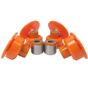 Поліуретановий комплект сайлентблоків переднього підрамника Mitsubishi Eclipse 1995-1999 MR244103, J45017AYMT, MAB-4EA3, 0401-4EA3, PSE10249, 87-72050-SX, YF23005; MB949518; MB303626, J45017CYMT, 0401-3EA3, M2512FB, MAB-3EA3, PSE11159, MB871921, J45017BYMT, PSE10248, MAB-013; MB870742, MAB-5EA3, YF23027; MB871921, J45017BYMT, PSE10248, MAB-013; MAB-5EA3; MB 870742; MAB5EA3; MB870742;