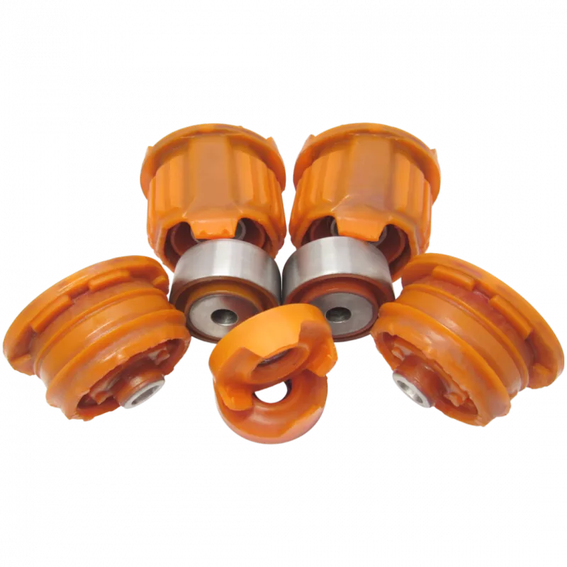 Поліуретановий комплект сайлентблоків заднього підрамника Mercedes-Benz 210 1995-2002 A 210 350 59 08, 10257, 510556S, 400 911 755, 35702, C8958, 15024 01, ME-RK-7990, 10 79 0014, 849315 KIT, 77-10068-SX; A2103505908; A 140 500 00 00, A 129 351 21 42, 12399, 1350100600, ME-BS015, ME-BS015, 77-00987-SX, 401 327; A 202 350 96 08, A 202 350 58 08, A 140 350 49 41, A 140 350 45 41, A 210 351 19 42, A 140 350 88 08, 5127 690AA, 5127690AA, 51267, 25430 01, 25431 01, 10 93 6486; A2023509608, A2023505808, A1403504941, A1403504541, A2103511942, A1403508808, 2543001, 2543101, 10936486; A 202 350 35 08; A2023503508; A2103505808, 271490, FT2167, 5189, 14899, 510554S, 400 538 755, 560550, 35733, 1350101310, C8957, 19946 01, 19946 02, 24069, 36973, 014 035 0026,  EM4786, RH20-3002, 2606017, 849314 KIT, V30-7331; A 210 350 58 08;