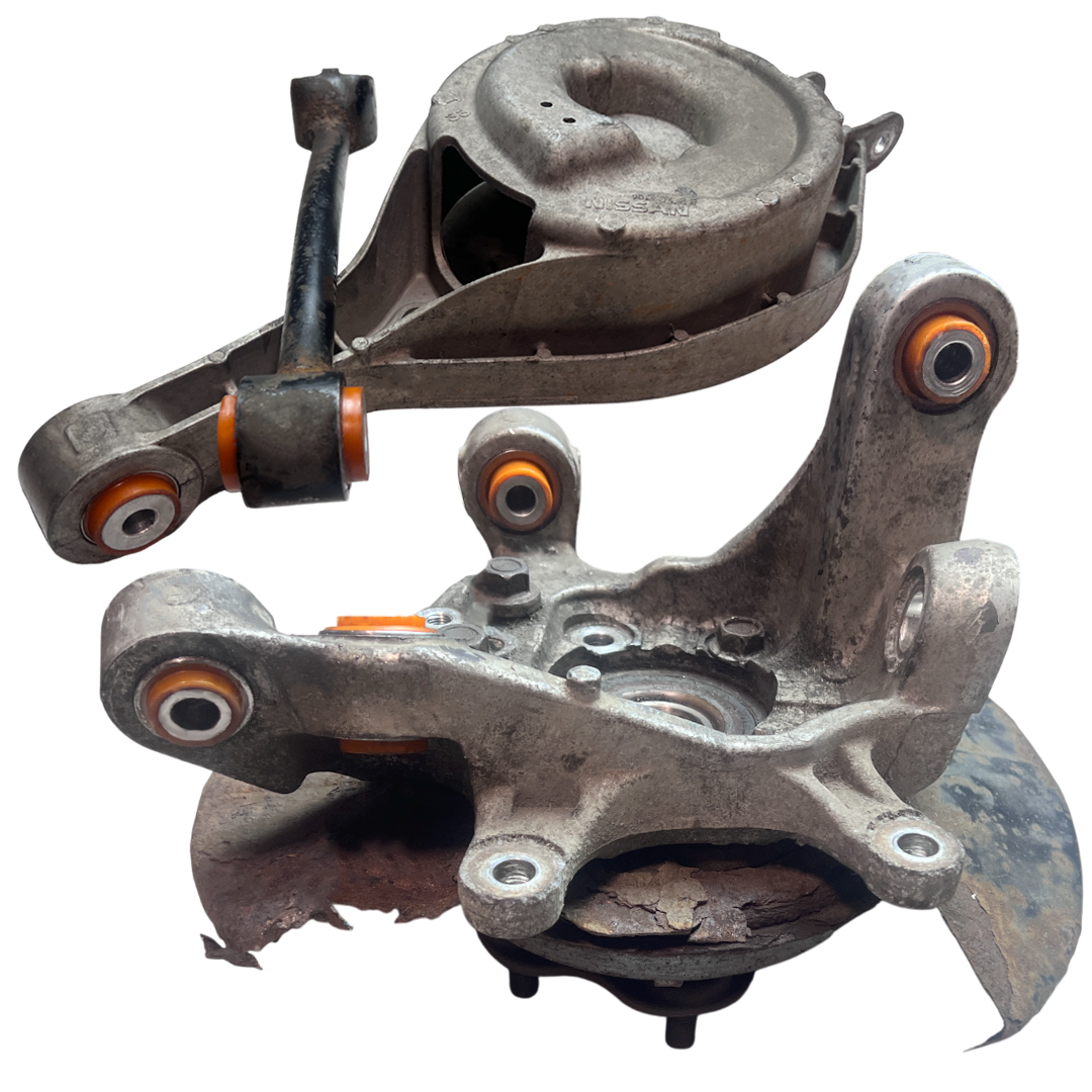 Car rear suspension Nissan 350Z 2002-2008 Service with repressing of bushings (Bushings are not included in the price)