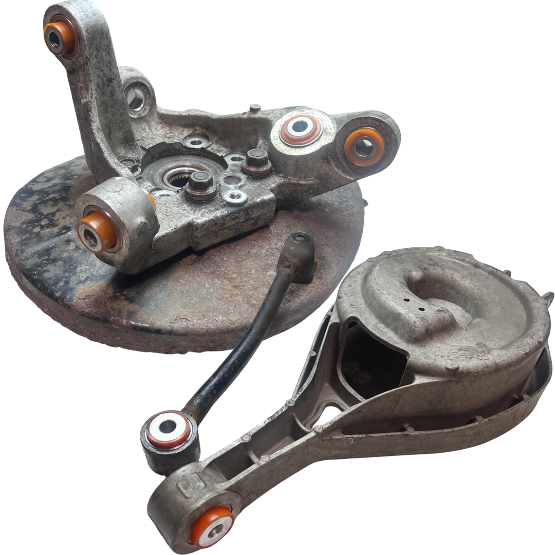 Car rear suspension Nissan 350Z 2002-2008 Service with repressing of bushings (Bushings are not included in the price)